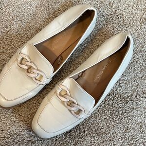 Women's Cream Chain Loafers